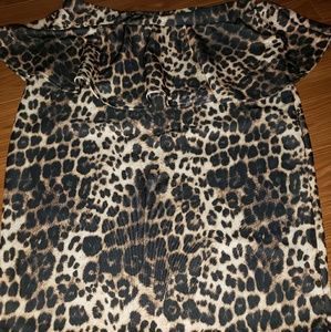 Leopard Peplum Skirt